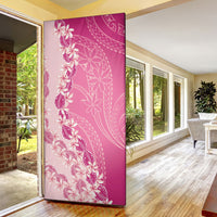 Heiva i Tahiti Door Cover Tahitian Tiare Maori Cowrie Lei Pink