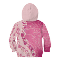 Heiva i Tahiti Kid Hoodie Tahitian Tiare Maori Cowrie Lei Pink