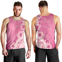 Heiva i Tahiti Men Tank Top Tahitian Tiare Maori Cowrie Lei Pink