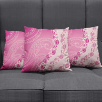 Heiva i Tahiti Pillow Cover Tahitian Tiare Maori Cowrie Lei Pink