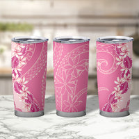 Heiva i Tahiti Tumbler Cup Tahitian Tiare Maori Cowrie Lei Pink