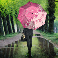 Heiva i Tahiti Umbrella Tahitian Tiare Maori Cowrie Lei Pink