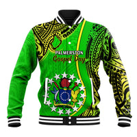 25 May Palmerston Island Gospel Day Baseball Jacket Cook Islands Tribal Pattern LT14 Unisex Green - Polynesian Pride