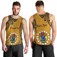 Personalised 8 August Manihiki Island Gospel Day Men Tank Top Cook Islands Tribal Pattern LT14 - Polynesian Pride