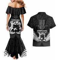 New Zealand Silver Fern Rugby Couples Matching Mermaid Dress and Hawaiian Shirt Haka Dance With Aotearoa Maori Pattern LT14 - Polynesian Pride