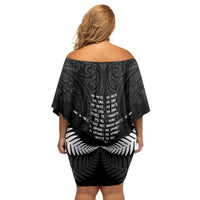 New Zealand Silver Fern Rugby Family Matching Off Shoulder Short Dress and Hawaiian Shirt Haka Dance With Aotearoa Maori Pattern LT14 - Polynesian Pride