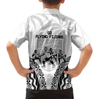 Fiji Tapa Rugby Family Matching Tank Maxi Dress and Hawaiian Shirt Cibi Dance With Fijian Pattern