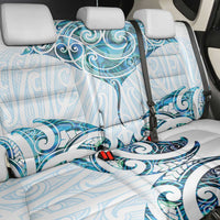 New Zealand Manta Ray Tattoo Back Car Seat Cover Aotearoa Maori Haehae Paua Shell - Polynesian Pride