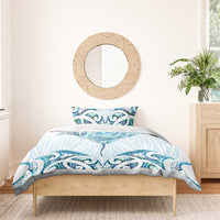 New Zealand Manta Ray Tattoo Bedding Set Aotearoa Maori Haehae Paua Shell LT14 - Polynesian Pride