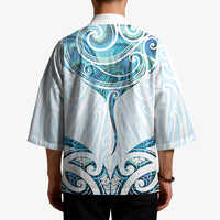 New Zealand Manta Ray Tattoo Kimono Aotearoa Maori Haehae Paua Shell - Polynesian Pride
