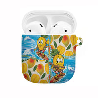 Aloha Hawaii Summer AirPods Case Hawaiian Lei Surfing Mango Palaka Motifs