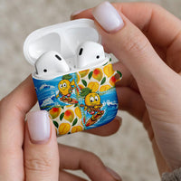 Aloha Hawaii Summer AirPods Case Hawaiian Lei Surfing Mango Palaka Motifs
