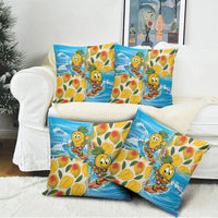 Aloha Hawaii Summer Pillow Cover Hawaiian Lei Surfing Mango Palaka Motifs