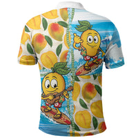Aloha Hawaii Summer Polo Shirt Hawaiian Lei Surfing Mango Palaka Motifs