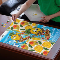 Aloha Hawaii Summer Puzzle Hawaiian Lei Surfing Mango Palaka Motifs