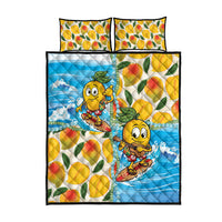 Aloha Hawaii Summer Quilt Bed Set Hawaiian Lei Surfing Mango Palaka Motifs