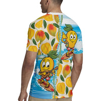 Aloha Hawaii Summer Rugby Jersey Hawaiian Lei Surfing Mango Palaka Motifs