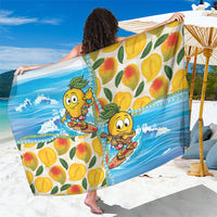 Aloha Hawaii Summer Sarong Hawaiian Lei Surfing Mango Palaka Motifs