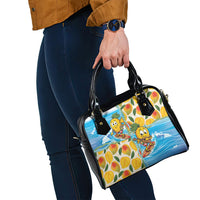 Aloha Hawaii Summer Shoulder Handbag Hawaiian Lei Surfing Mango Palaka Motifs