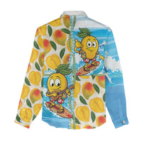Aloha Hawaii Summer Women Casual Shirt Hawaiian Lei Surfing Mango Palaka Motifs