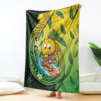 Hawaii Surfing Mango Blanket Manako Polynesian Fish Hook