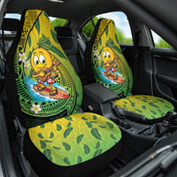 Hawaii Surfing Mango Car Seat Cover Manako Polynesian Fish Hook