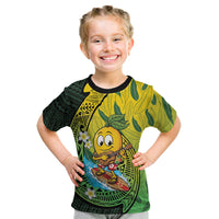 Hawaii Surfing Mango Kid T Shirt Manako Polynesian Fish Hook