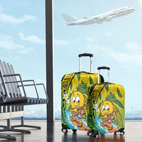 Hawaii Surfing Mango Luggage Cover Manako Polynesian Fish Hook