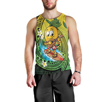 Hawaii Surfing Mango Men Tank Top Manako Polynesian Fish Hook