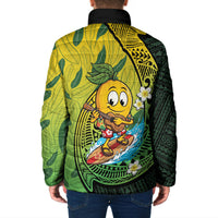Hawaii Surfing Mango Padded Jacket Manako Polynesian Fish Hook