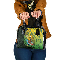 Hawaii Surfing Mango Shoulder Handbag Manako Polynesian Fish Hook