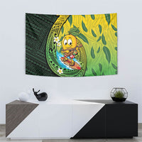 Hawaii Surfing Mango Tapestry Manako Polynesian Fish Hook