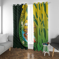 Hawaii Surfing Mango Window Curtain Manako Polynesian Fish Hook