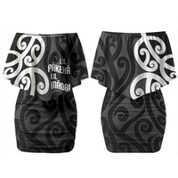 Lil Pakeha Lil Maori New Zealand Couples Matching Off Shoulder Short Dress and Hawaiian Shirt Kiwi Proud Mangopare Pattern LT14 - Polynesian Pride
