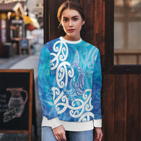 Hammerhead Shark Tattoo New Zealand Ugly Christmas Sweater Maori Galaxy Mangopare Pattern