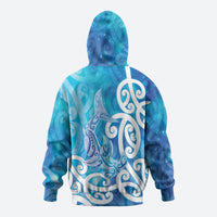Hammerhead Shark Tattoo New Zealand Zip Hoodie Maori Galaxy Mangopare Pattern LT14 - Polynesian Pride