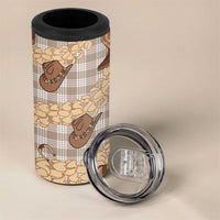 Khaki Palaka Hawaii Cowboy 4 in 1 Can Cooler Tumbler Puakenikeni Lei Paniolo Papale Seamless Vibes LT14 - Polynesian Pride