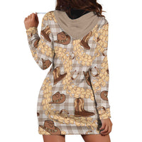 Khaki Palaka Hawaii Cowboy Hoodie Dress Puakenikeni Lei Paniolo Papale Seamless Vibes LT14 - Polynesian Pride