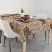 Khaki Palaka Hawaii Cowboy Tablecloth Puakenikeni Lei Paniolo Papale Seamless Vibes LT14 - Polynesian Pride