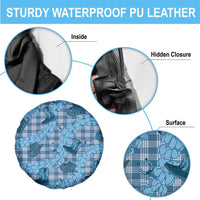 Cyan Palaka Hawaii Cowboy Spare Tire Cover Puakenikeni Lei Paniolo Papale Seamless Vibes LT14 - Polynesian Pride