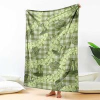 Lime Palaka Hawaii Cowboy Blanket Puakenikeni Lei Paniolo Papale Seamless Vibes LT14 - Polynesian Pride