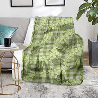 Lime Palaka Hawaii Cowboy Blanket Puakenikeni Lei Paniolo Papale Seamless Vibes LT14 - Polynesian Pride