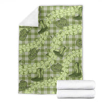Lime Palaka Hawaii Cowboy Blanket Puakenikeni Lei Paniolo Papale Seamless Vibes LT14 - Polynesian Pride