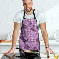 Purple Palaka Hawaii Cowboy Apron Puakenikeni Lei Paniolo Papale Seamless Vibes - Polynesian Pride