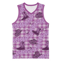 Purple Palaka Hawaii Cowboy Basketball Jersey Puakenikeni Lei Paniolo Papale Seamless Vibes LT14 Unisex Purple - Polynesian Pride