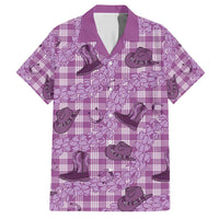 Purple Palaka Hawaii Cowboy Hawaiian Shirt Puakenikeni Lei Paniolo Papale Seamless Vibes LT14 Purple - Polynesian Pride