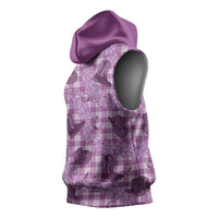 Purple Palaka Hawaii Cowboy Sleeveless Hoodie Puakenikeni Lei Paniolo Papale Seamless Vibes LT14 - Polynesian Pride