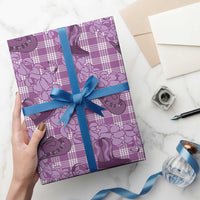 Purple Palaka Hawaii Cowboy Wrapping Paper Puakenikeni Lei Paniolo Papale Seamless Vibes LT14 - Polynesian Pride