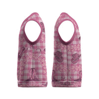 Pink Palaka Hawaii Cowboy Christmas Knitted V-Neck Vest Puakenikeni Lei Paniolo Papale Seamless Vibes LT14 - Polynesian Pride