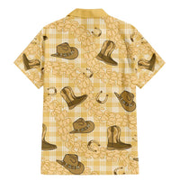 Yellow Palaka Hawaii Cowboy Family Matching Mermaid Dress and Hawaiian Shirt Puakenikeni Lei Paniolo Papale Seamless Vibes LT14 - Polynesian Pride